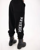 ‘LA Raised’ Black Joggers (Men’s Size Small)