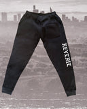 ‘LA Raised’ Black Joggers (Men’s Size Small)